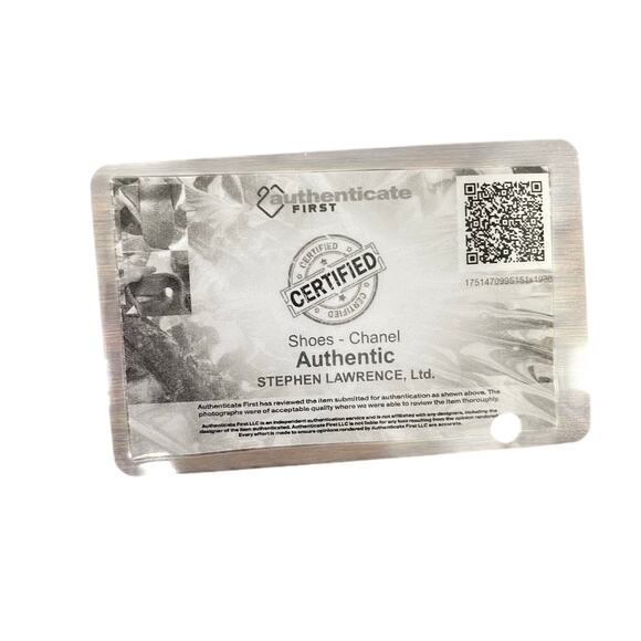 Chanel Chain Platform Slide Sandals Tweed Wood Heel Blue Brown Womens 40 / US 9 - Picture 13 of 14